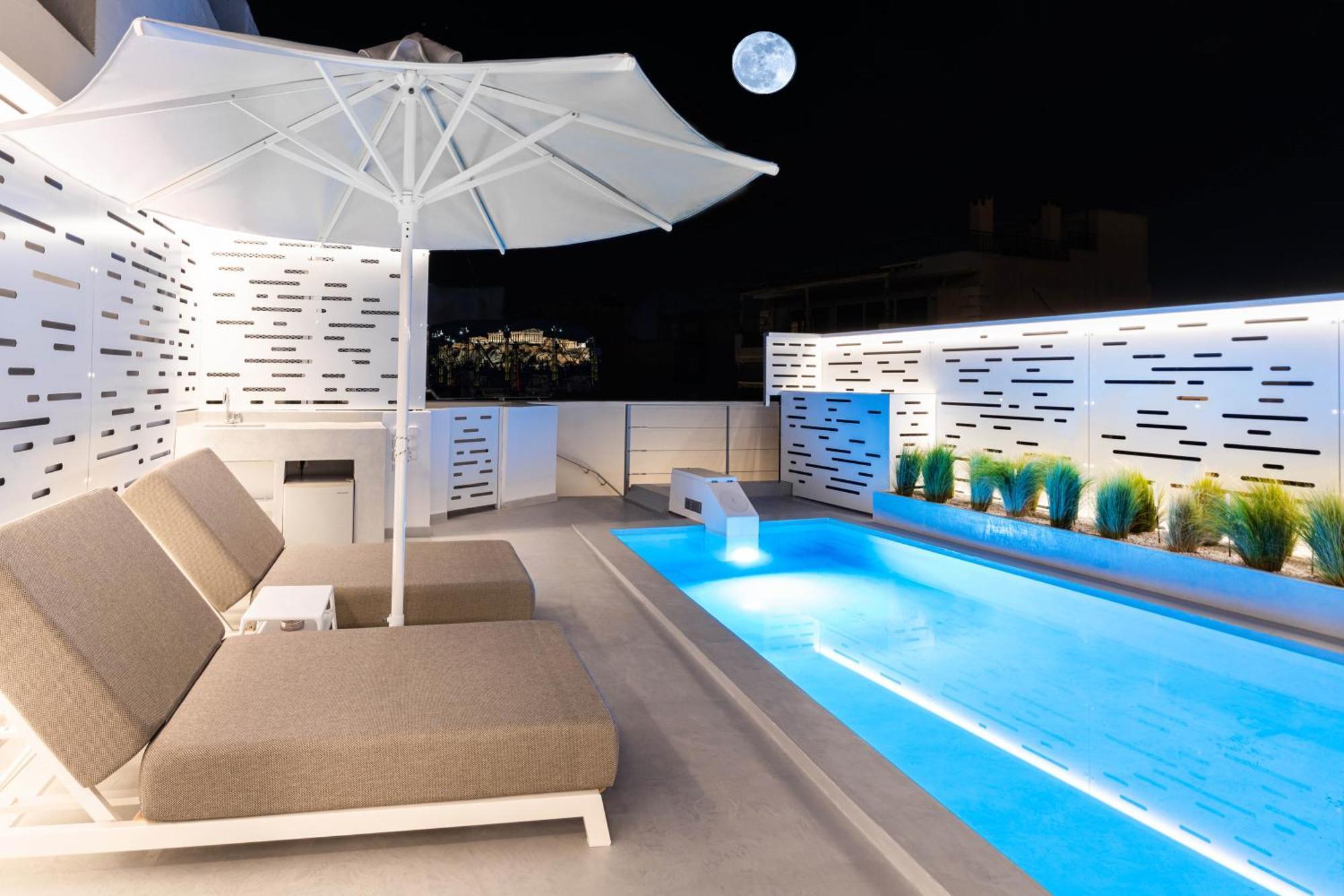Ma Maison No5 Penthouse Loft, Private Heated Pool, Acropolis View, Ultra High Speed Internet 300 Mbps, Short Walk To Acropolis, Parking Upon Request, 1' From Metro 아테네 외부 사진
